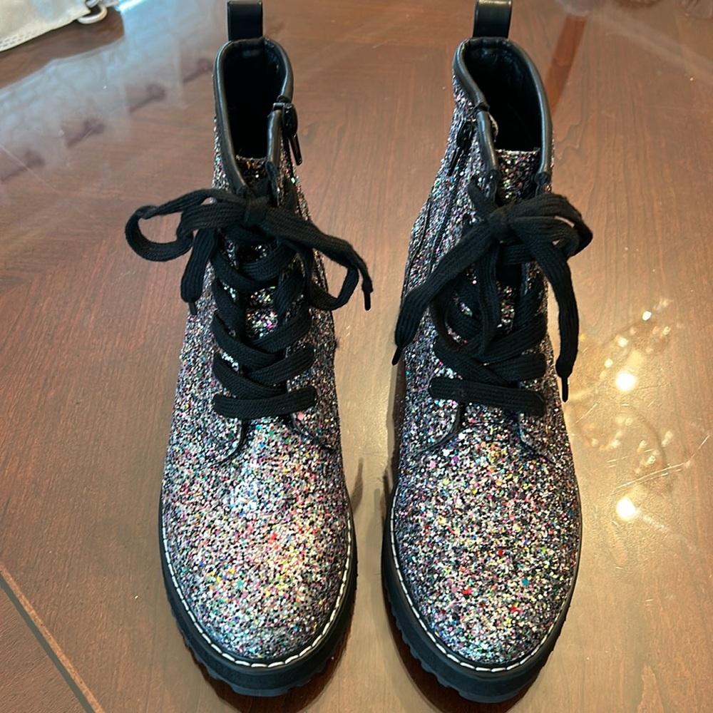 Steve Madden Youth Bootie Girls Size US 3 Glitter Multicolor  NEW NO BOX